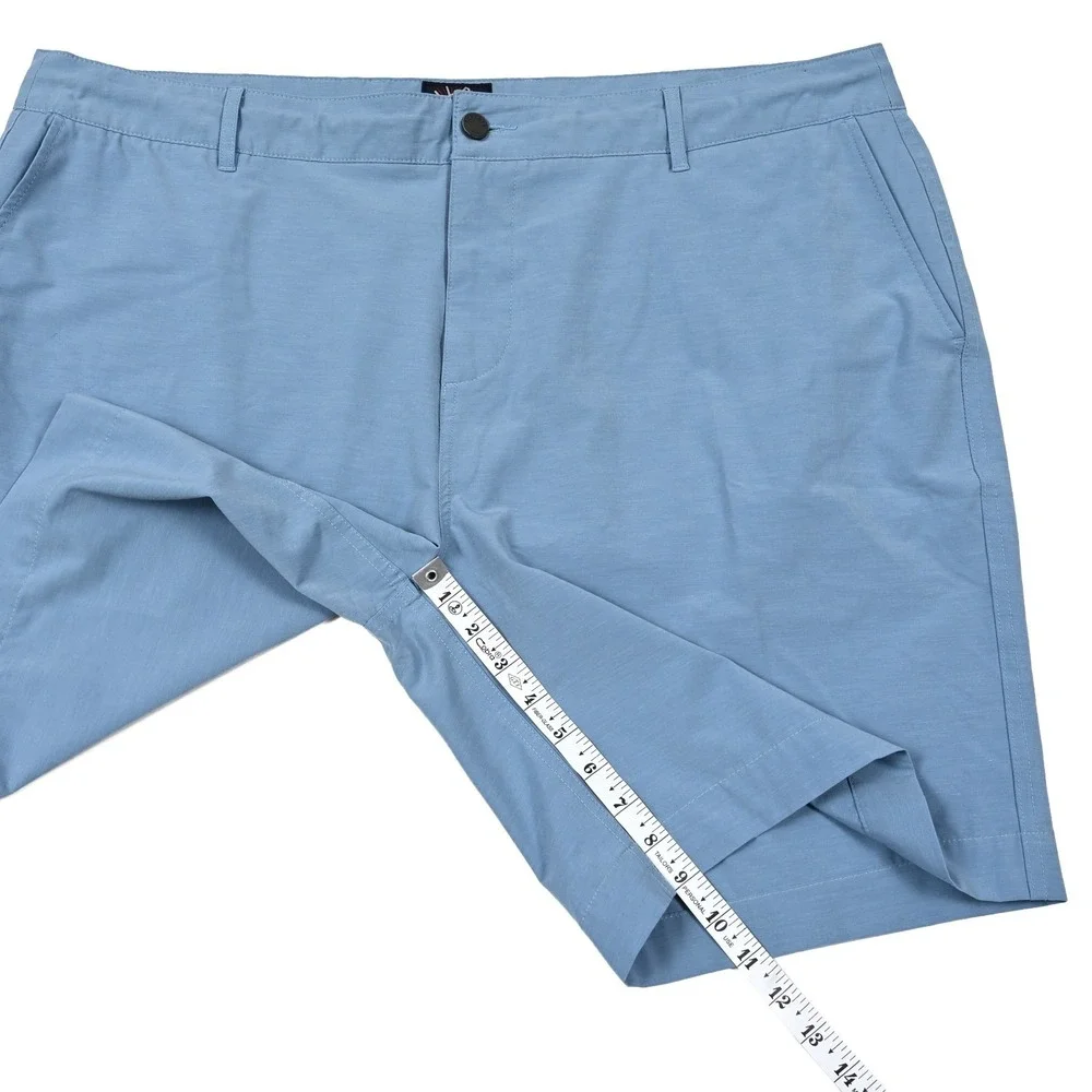 Faherty All Day Shorts Mens 42x9 Blue Casual Outdoor Golf Beach Hybrid Preppy